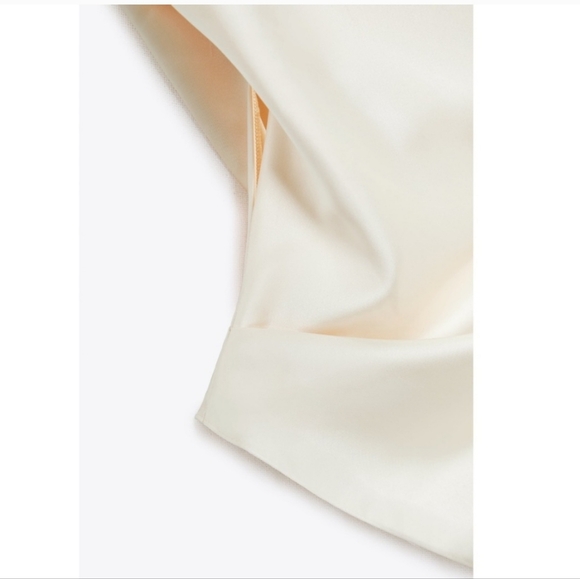 Zara ASYMMETRICAL SATIN EFFECT TOP - Picture 13 of 16